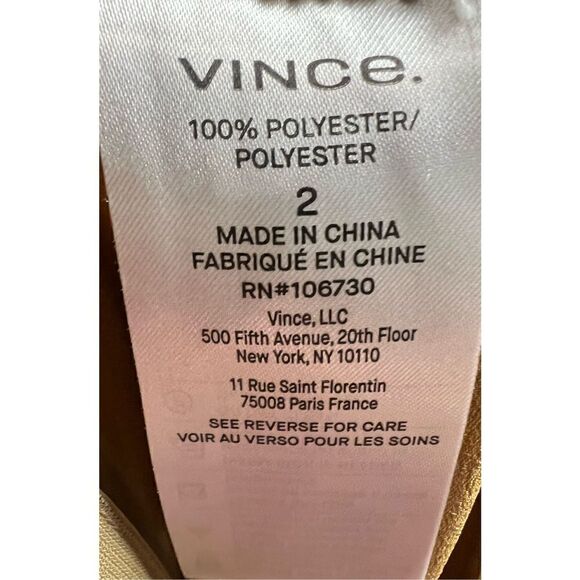 VINCE Satin Culotte Wide Leg Pants in Taupe NWOT Size 2 - Picture 6 of 6